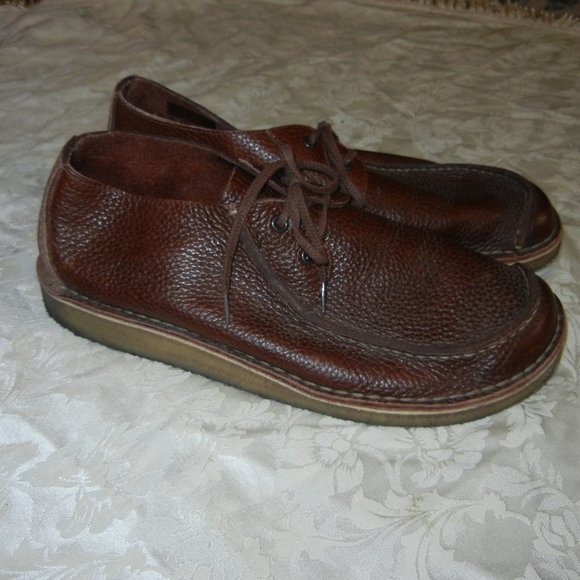 CLARKS BROWN PEBBLED LEATHER MENS DRESS SHOES SIZE 12 main image 11